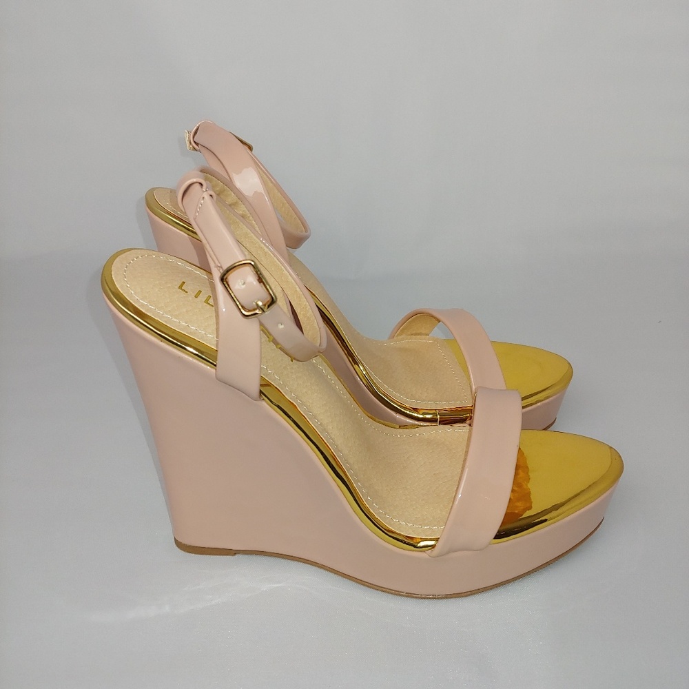 NWT Nude Wedges by Liliana
